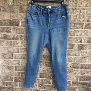 Madewell Curvy High-Rise Skinny Crop Jeans Blue Denim Womens Size 32 Fair Trade
